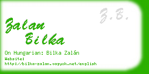 zalan bilka business card